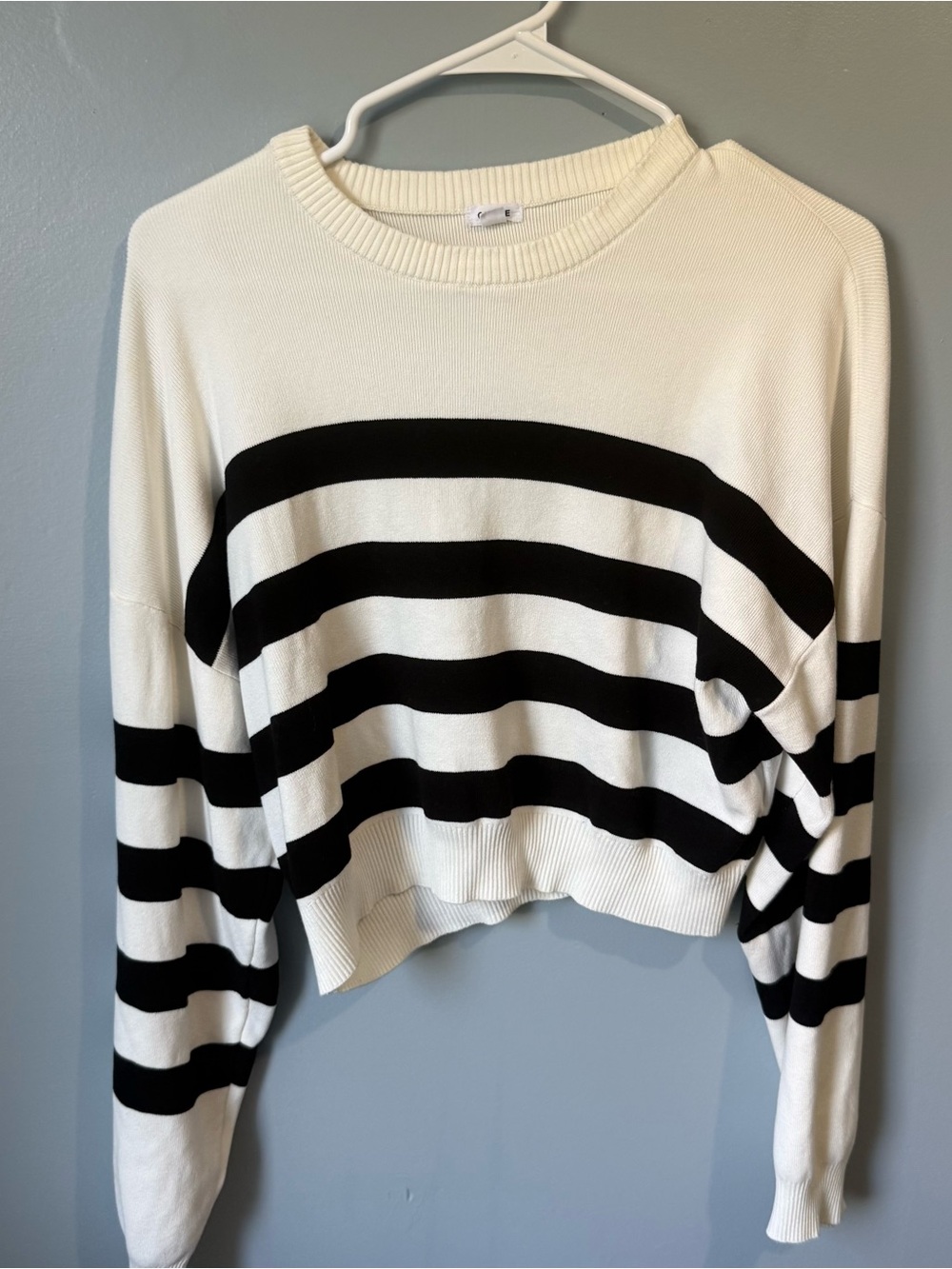 Garage Striped White Sweater size small